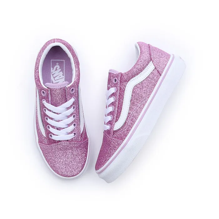 Vans Kids Shoes 48 Years Kids Glitter Old Skool Shoes 48 Years Purple