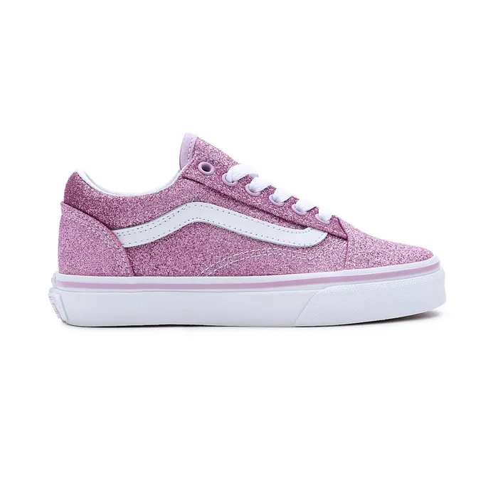 Vans Kids Shoes 48 Years Kids Glitter Old Skool Shoes 48 Years Purple