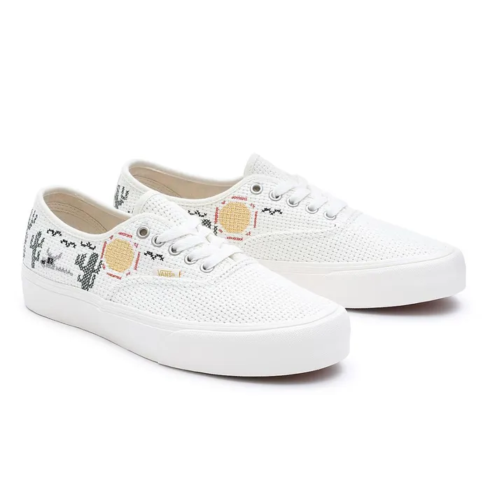Vans Lowtop Shoes Men Desert Embroidery Authentic VR3 Shoes White