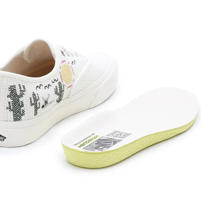 Vans Lowtop Shoes Men Desert Embroidery Authentic VR3 Shoes White