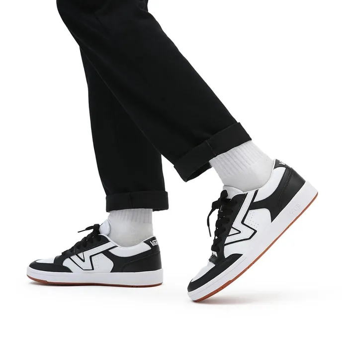 Vans Lowtop Shoes Men TwoTone Lowland ComfyCush Shoes Black White