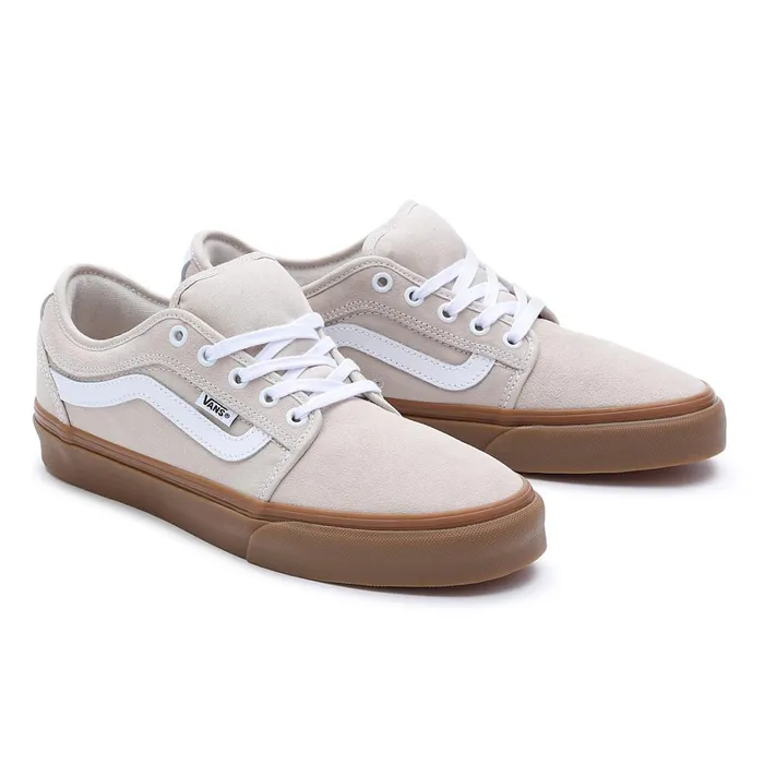 Vans Skate Shoes Men Chukka Low Sidestripe Shoes Beige