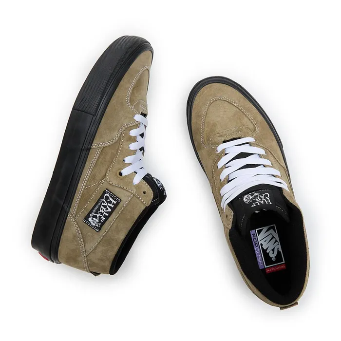 Vans Skate Shoes Men Skate Half Cab Pig Suede Shoes Green