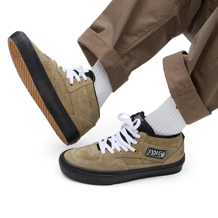Vans Skate Shoes Men Skate Half Cab Pig Suede Shoes Green