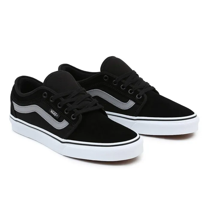 Vans Skate Shoes Women Chukka Low Sidestripe Shoes Black