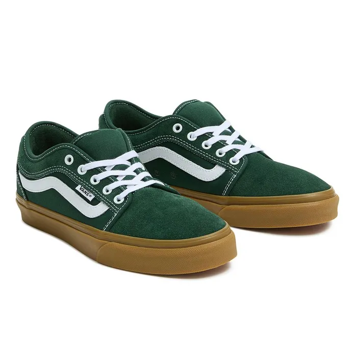 Vans Skate Shoes Women Chukka Low Sidestripe Shoes Green