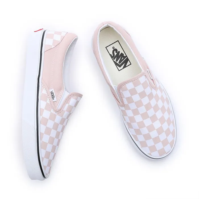 Vans Slipon Shoes Men Checkerboard Color Theory Classic SlipOn Shoes Pink