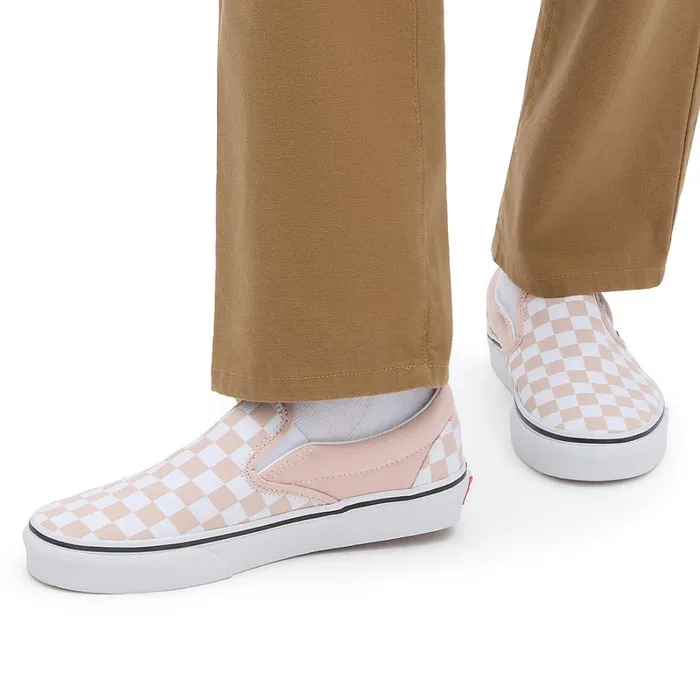 Vans Slipon Shoes Men Checkerboard Color Theory Classic SlipOn Shoes Pink