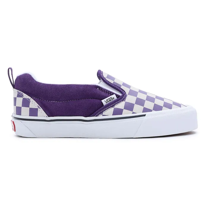 Vans Slipon Shoes Men Knu Slip Checkerboard Shoes White Purple
