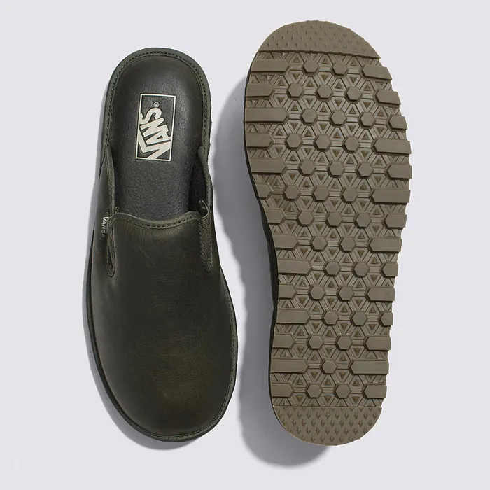 Vans Slipon Shoes Men Mountain Mule Vansguard Leather Shoes Green