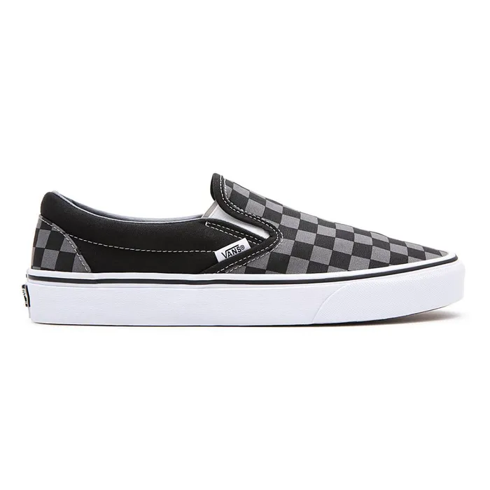 Vans Slipon Shoes Women Checkerboard Classic SlipOn Shoes Black Grey