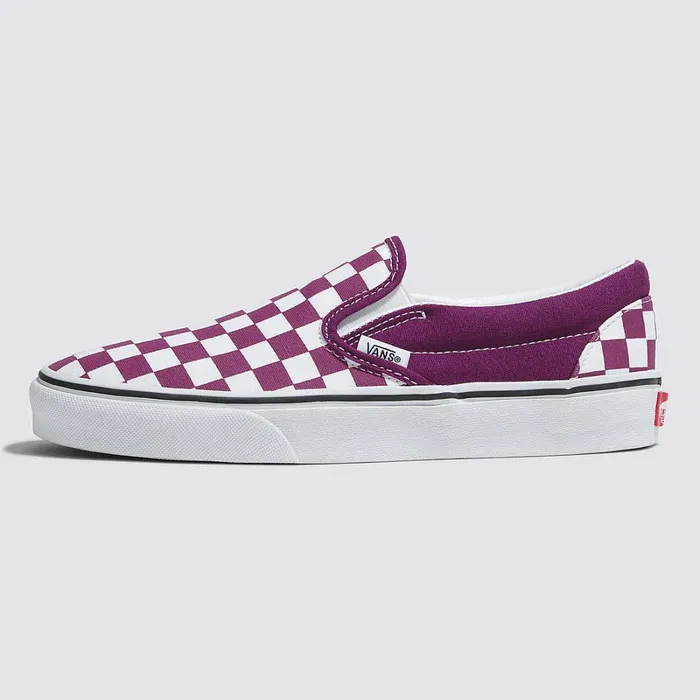 Vans Slipon Shoes Women Checkerboard Color Theory Classic SlipOn Shoes Purple
