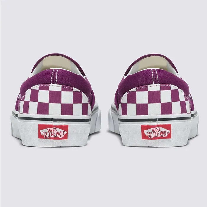 Vans Slipon Shoes Women Checkerboard Color Theory Classic SlipOn Shoes Purple