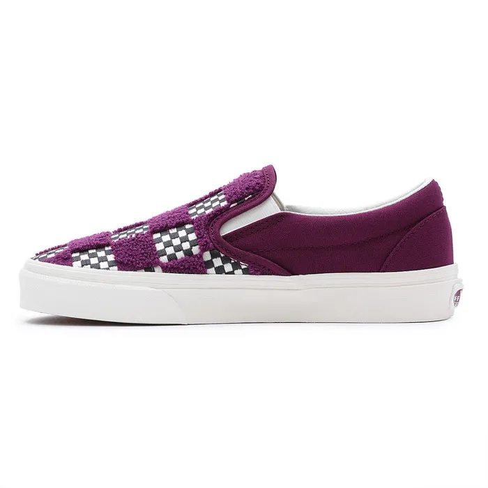 Vans Slipon Shoes Women Tufted Check Classic SlipOn Shoes Purple