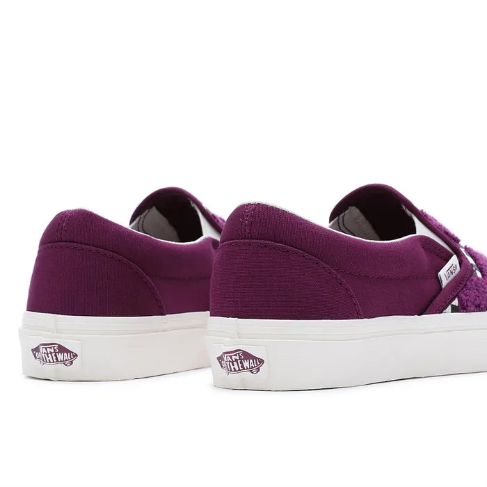 Vans Slipon Shoes Women Tufted Check Classic SlipOn Shoes Purple