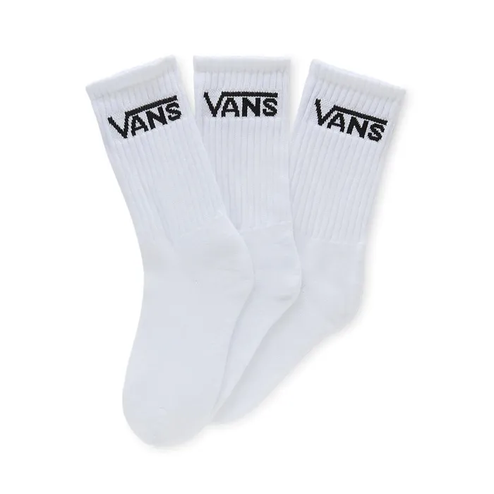 Vans Socks Kids Classic Crew Socks 3 Pairs White
