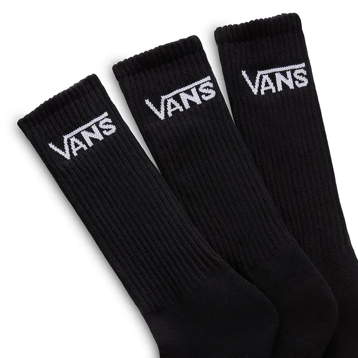 Vans Socks Men Classic Crew Socks 3 Pairs Black