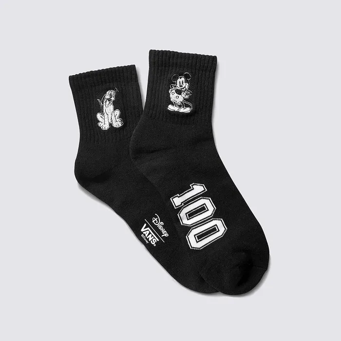 Vans Socks Women Disney X Club Half Crew Socks 1 Pair Black