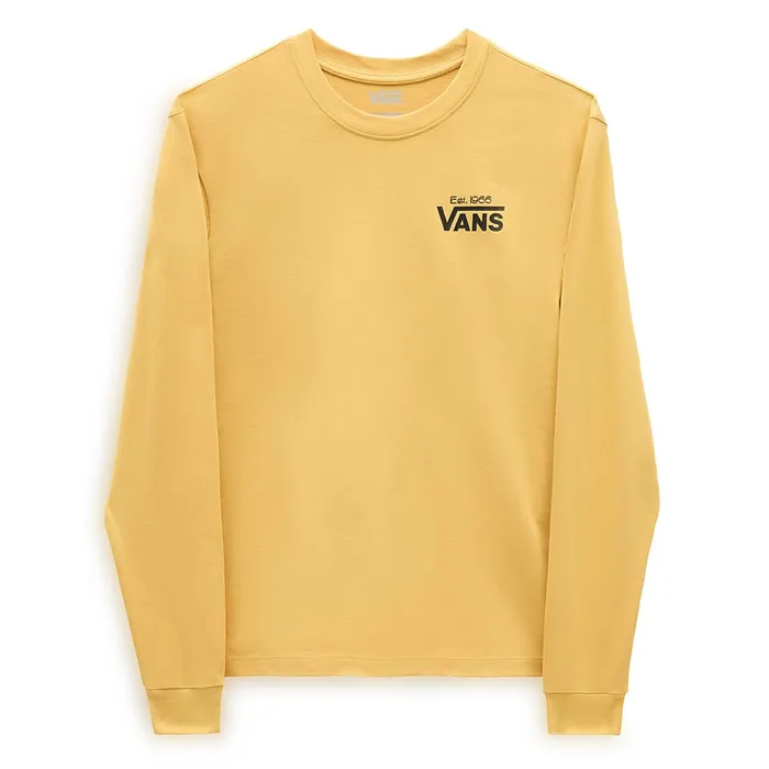 Vans Tshirts and Tops Women Floral Scent Long Sleeve Boyfriend Fit TShirt Yellow