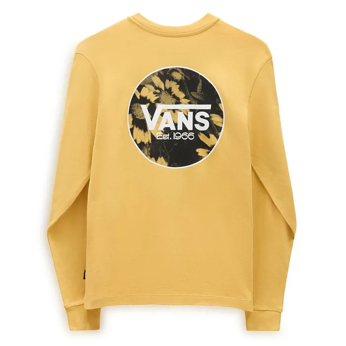Vans Tshirts and Tops Women Floral Scent Long Sleeve Boyfriend Fit TShirt Yellow