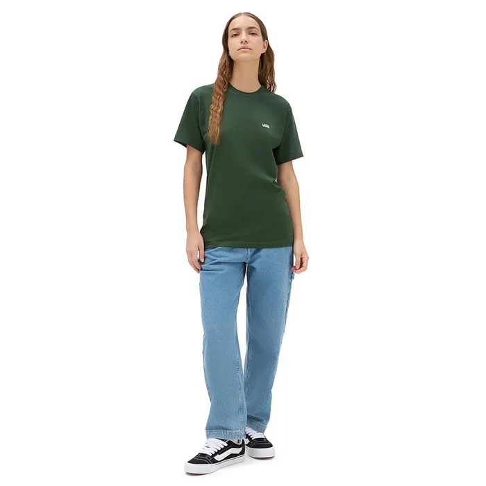 Vans Tshirts and Tops Women Left Chest Logo TShirt Green