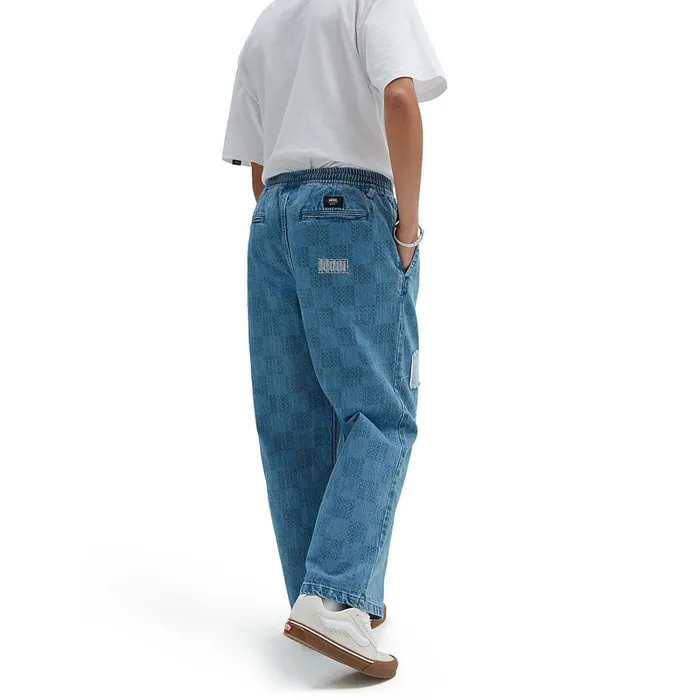 Vans Trousers and Chinos Women Mended Check Denim Range Trousers Blue