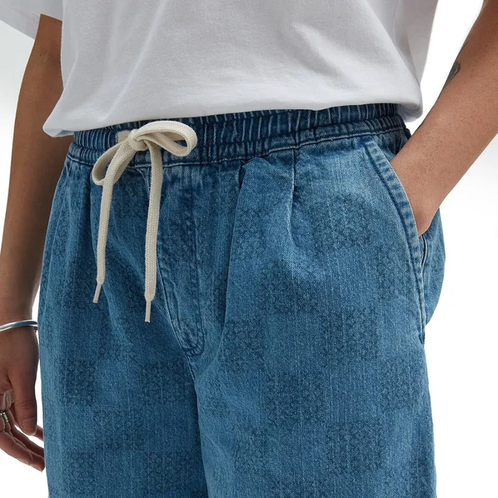 Vans Trousers and Chinos Women Mended Check Denim Range Trousers Blue
