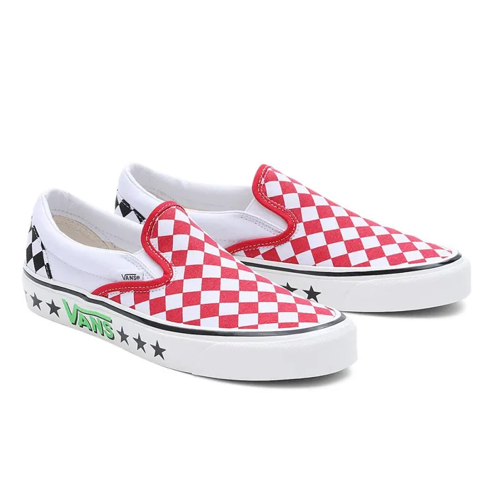 Vans View All Men Diamond Check Classic SlipOn 98 DX Shoes Red