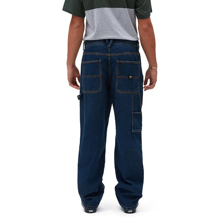 Vans View All Men Drill Chore Carpenter Loose Denim Trousers Blue