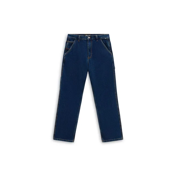 Vans View All Men Drill Chore Carpenter Loose Denim Trousers Blue