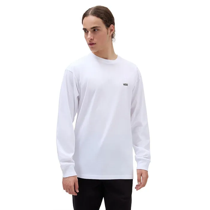 Vans View All Men Left Chest Hit Long Sleeve TShirt White