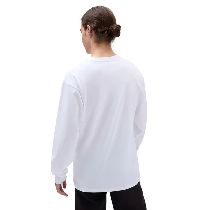 Vans View All Men Left Chest Hit Long Sleeve TShirt White