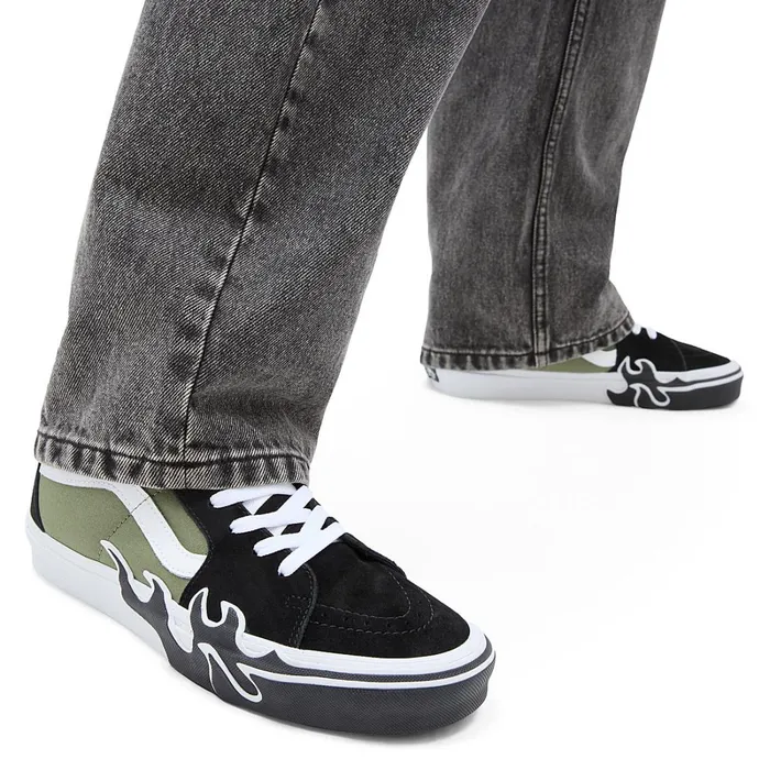 Vans View All Men Sk8Hi Flame Shoes Green