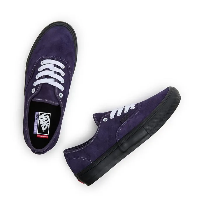 Vans View All Men Skate Authentic Pig Suede Shoes Purple