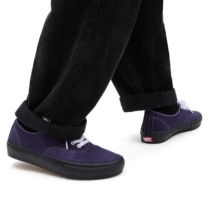Vans View All Men Skate Authentic Pig Suede Shoes Purple