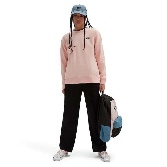 Vans View All Women Flying V Boyfriend Fit Crew Sweatshirt Pink