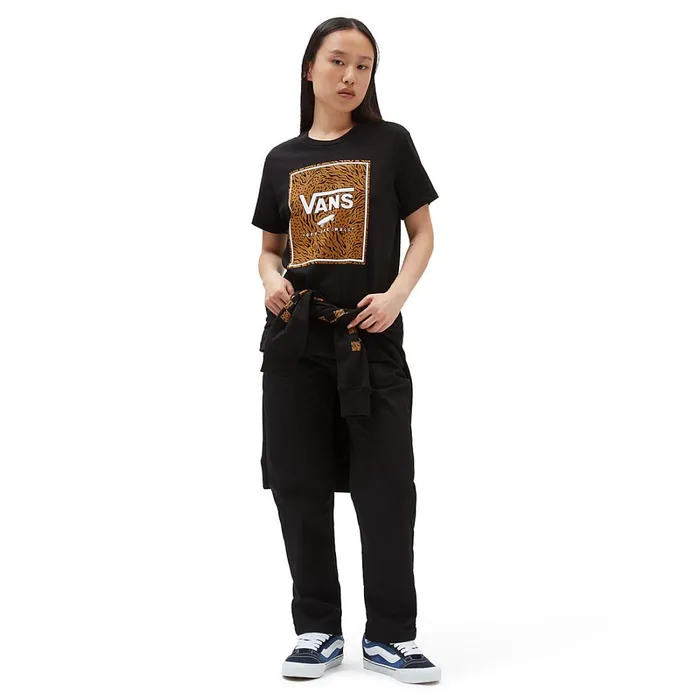 Vans View All Women Wyld Tangle Animal Boyfriend Fit Pullover Hoodie Black