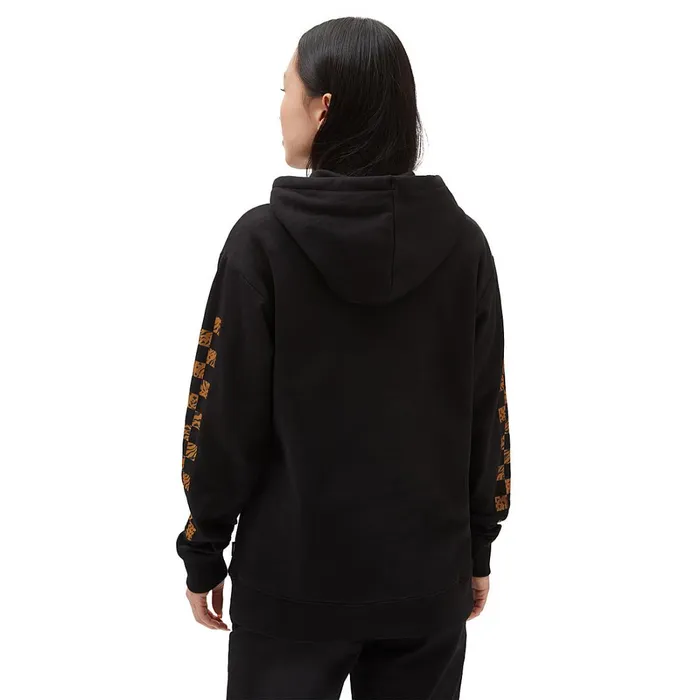 Vans View All Women Wyld Tangle Animal Boyfriend Fit Pullover Hoodie Black