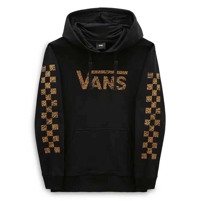 Vans View All Women Wyld Tangle Animal Boyfriend Fit Pullover Hoodie Black
