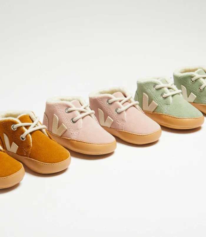 VEJA Baby Kids BABY FURED SUEDE CLAY PIERRE