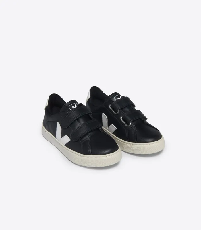 VEJA Esplar Kids ESPLAR CHROMEFREE LEATHER BLACK WHITE