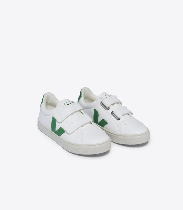 VEJA Esplar Kids ESPLAR CHROMEFREE LEATHER WHITE EMERAUDE
