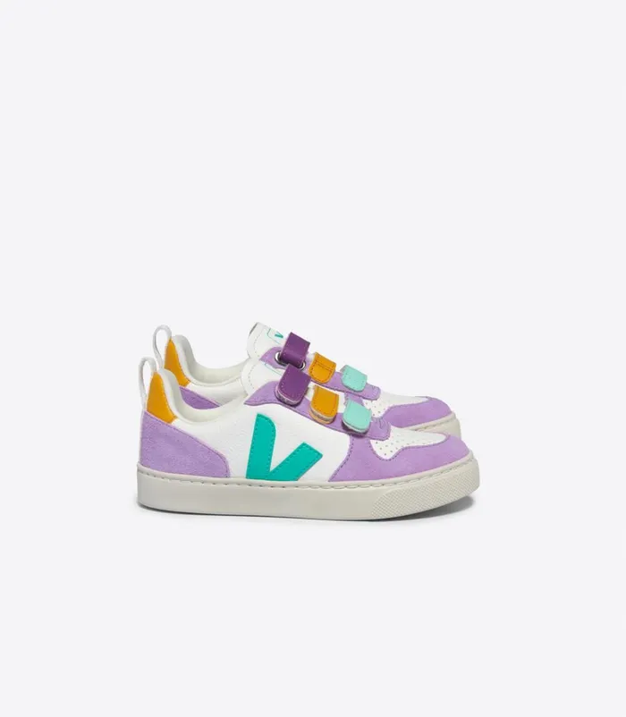 VEJA V10 Kids V10 CHROMEFREE LEATHER WHITE MULTICO FRESHMINT