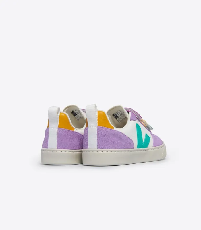 VEJA V10 Kids V10 CHROMEFREE LEATHER WHITE MULTICO FRESHMINT