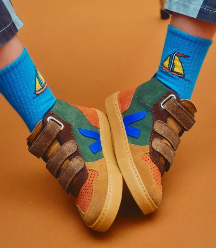 VEJA V10 Mid Kids V10 MID SUEDE MULTICO MUD PAROS