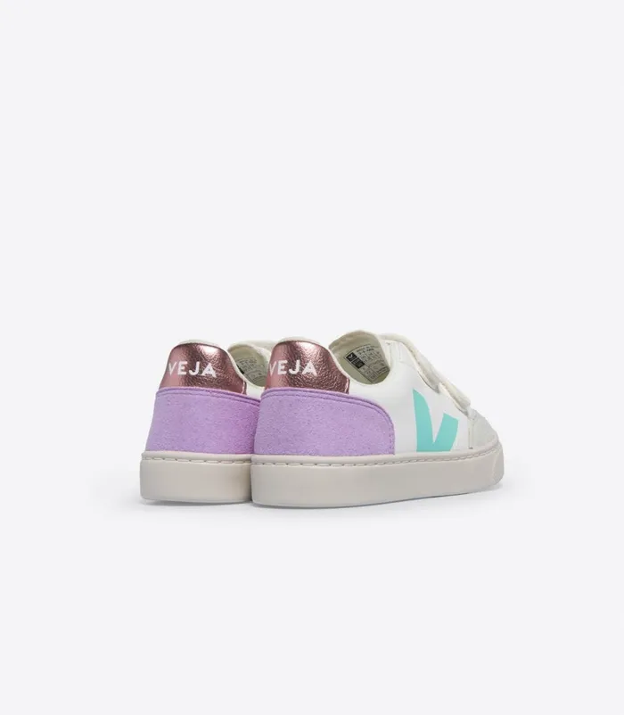 VEJA V12 Kids V12 CHROMEFREE LEATHER WHITE MULTICO ORCHID