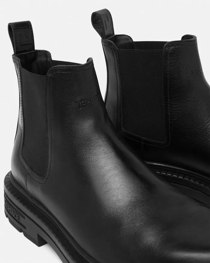 Versace Adriano Chelsea Boots Black Men Boots