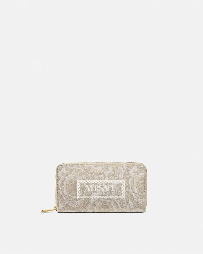 Versace Barocco Jacquard Long Wallet Beigeprint Women Wallets