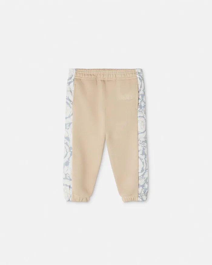 Versace Barocco Paneled Sweatpants Beigeprint Kids Pants