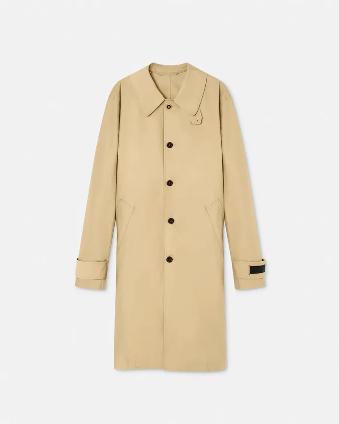Versace Barocco Panelled Gabardine Trench Coat Yellowprint Men Jackets and Coats Versace Barocco Panelled Gabardine Trench Coat Yellowprint Men Jackets and Coats